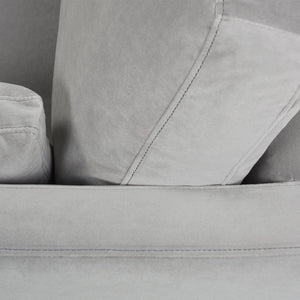 English Elm Jennifer Taylor Home - Knox 36" Plush Velvet Arm Chair In Opal Grey - Modern Farmhouse Design With Removable Cushions B2719P238324