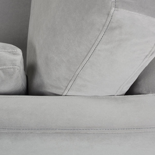 English Elm Jennifer Taylor Home - Knox 36" Plush Velvet Arm Chair In Opal Grey - Modern Farmhouse Design With Removable Cushions B2719P238324