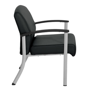 OSP Home Furnishings Healthcare Guest Chair with Steel Frame and Cleanable Upholstery for Waiting Rooms 55099S-R107