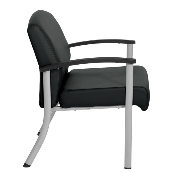 OSP Home Furnishings Healthcare Guest Chair with Steel Frame and Cleanable Upholstery for Waiting Rooms 55099S-R107