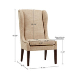 Madison Park Garbo Modern/Contemporary Captains Dining Chair FPF20-0278 Beige