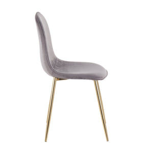 English Elm Mid-century Modern Dining Chairs with Wood Slat Back and Upholstered Seat Set of 2 B202P223628