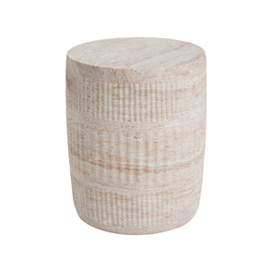English Elm Christopher Knight Home® - Outdoor/Indoor Lightweight Concrete Side Table - Versatile Beige Travertine Accent For Any Space N773P253794Z