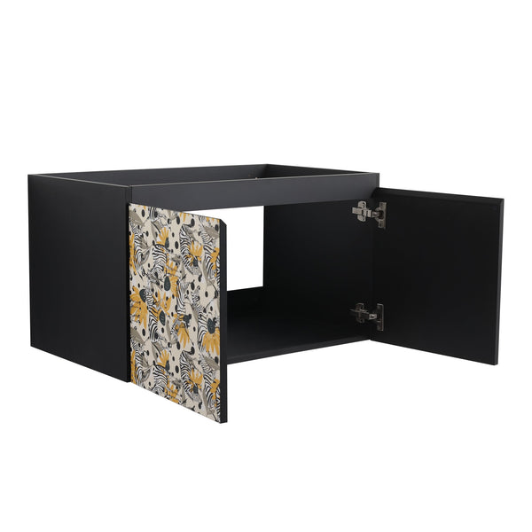 English Elm Bathroom Cabinet Door Panel - Artistic Upgrade For 30-Inch Vanities, Durable & Easy To Install! W999P180102