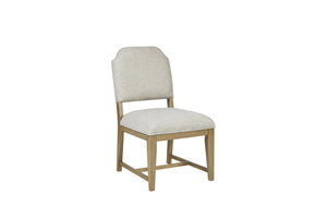 English Elm Upholstered Chair with Hickory Veneer Cashew Finish, Polyester Fabric Comfort, Stylish Backrest Light Tan 44 L x 24.75 W x 17 H B2699P383809