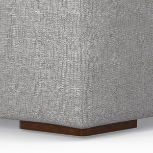 English Elm Rex Pale Grey Corner Sofa Module — Eco-Friendly Performance Fabric, Feather-Wrapped Foam Comfort, 40.6" B136P199233