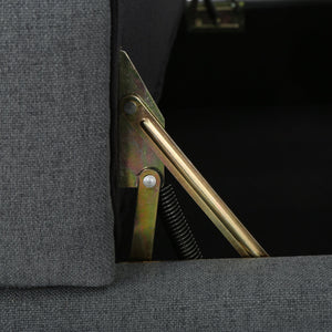 English Elm Christopher Knight Home® - LOVE Seat Charcoal Fabric Loveseat with Under-Seat Storage, Birchwood Legs, Versatile Modern-Traditional Seating (47.5" L x 31" W) 60737.00CCL