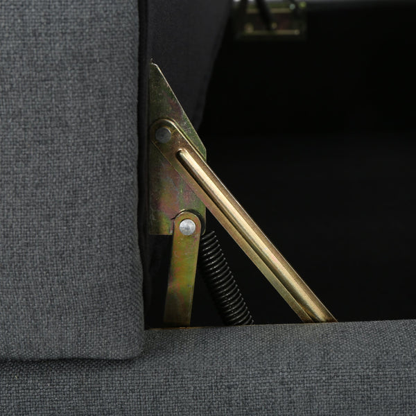 English Elm Christopher Knight Home® - LOVE Seat Charcoal Fabric Loveseat with Under-Seat Storage, Birchwood Legs, Versatile Modern-Traditional Seating (47.5" L x 31" W) 60737.00CCL