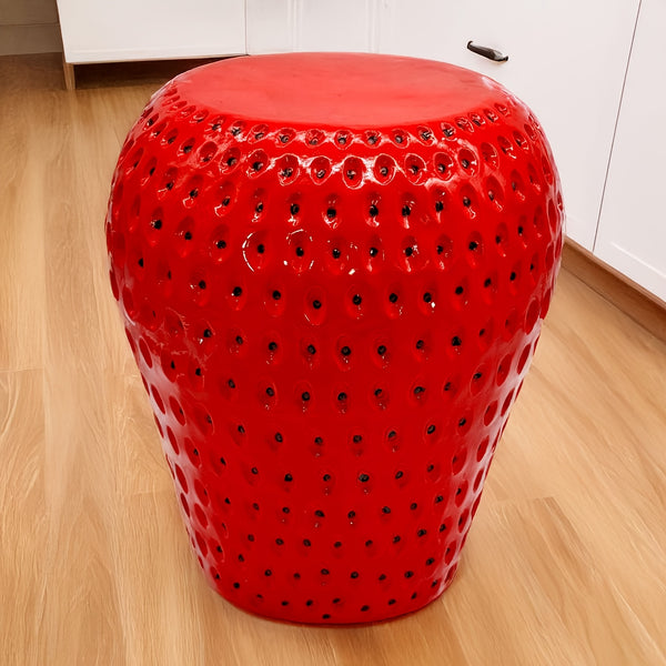 English Elm Yellow Lemon Shaped Resin Stool Playful Citrus Accent for Patio Sunroom or Kitchen W5709P490978