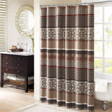 Madison Park Princeton Traditional Jacquard Shower Curtain MP70-3040 Red