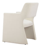 Minet Dining Chair Linen White 109998 Zuo Modern