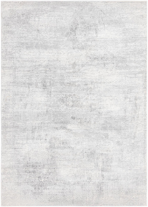 Unique Loom Finsbury Sarah Machine Made Abstract Rug Gray, Ivory 7' 1" x 10' 0"