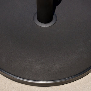 English Elm Christopher Knight Home® - UM-HOLDER heavy-duty round concrete base 55 lbs for umbrella stability, low-profile 25.25x22.5x4.8 inches Black 54756.00BLK