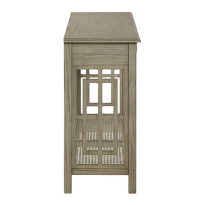 OSP Home Furnishings Cambridge Foyer Table Bone Finish