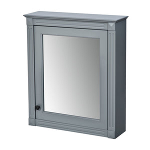 English Elm 24'' 24'' Wall Mounted Bathroom Mirror Cabinet with Adjustable Shelves, Space-Saving Modern Storage Solution Grey N710P195492E