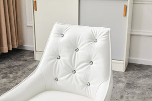 English Elm Crocodile Textured Pu Leather Accent Chair Diamond Tufted with Chrome Metal Legs W3493P456362