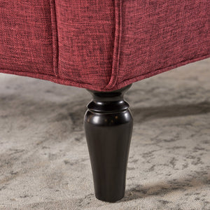 English Elm Christopher Knight Home® - CHAIR modern fabric lounge seat with compact 28.5x28.25x20.75 in dimensions, cozy supportive design Red 63566.00CRNBRYTWD