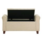 OSP Home Furnishings Crowder Storage Bench Linen