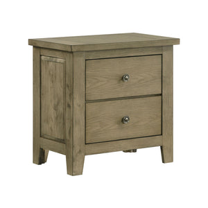 English Elm 2-drawer White Gloss Nightstand with Usb Charging Ports and Geometric Drawer Fronts B016P453621