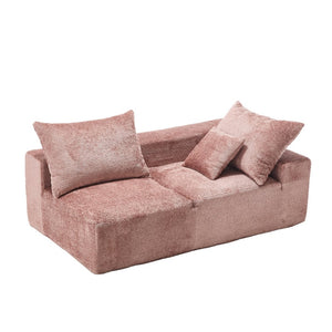 English Elm United Two-Person Sofa - Versatile Chenille Upholstery For Lounging, Napping & Flexible Layout W1568P222617-GIGA