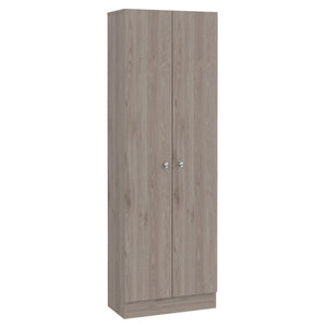 English Elm Virginia Double Door Storage Cabinet with 5 Shelves – Space-Saving Kitchen, Garage & Mudroom Organizer, Modern Design B128P148832