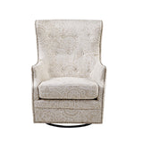 Madison Park Ella Transitional Swivel Glider Chair MP103-0895 Cream