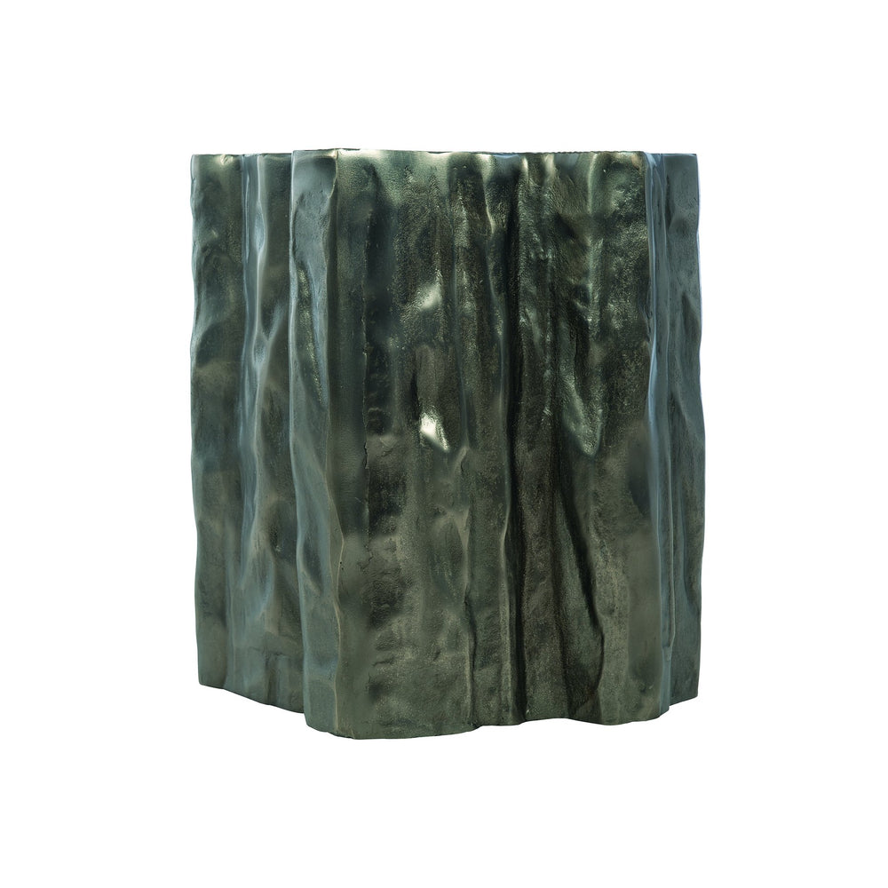 Bernhardt Bernhardt Zephyr Drink Table Sculptural Tree‑Trunk Accent, Cast Aluminum Graphite Finish, Indoor/Outdoor 396179