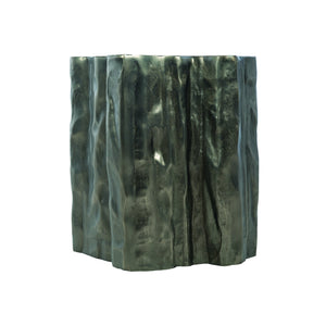 Bernhardt Bernhardt Zephyr Drink Table Sculptural Tree‑Trunk Accent, Cast Aluminum Graphite Finish, Indoor/Outdoor 396179