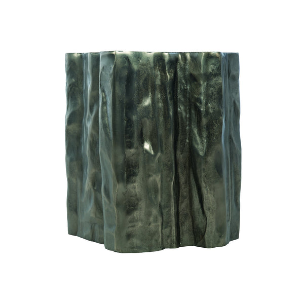 Bernhardt Bernhardt Zephyr Drink Table Sculptural Tree‑Trunk Accent, Cast Aluminum Graphite Finish, Indoor/Outdoor 396179