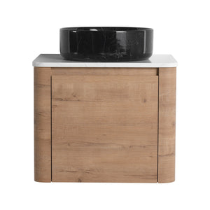 English Elm 24'' Wall-Mounted Bathroom Vanity With Ceramic Sink, Soft-Close Door & Space-Saving Design For Style W999S00396