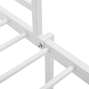 English Elm Twin Metal Tube Bunk Bed Frame for Kids Durable Sturdy Construction Safe Space-Saving Design White W420P256562