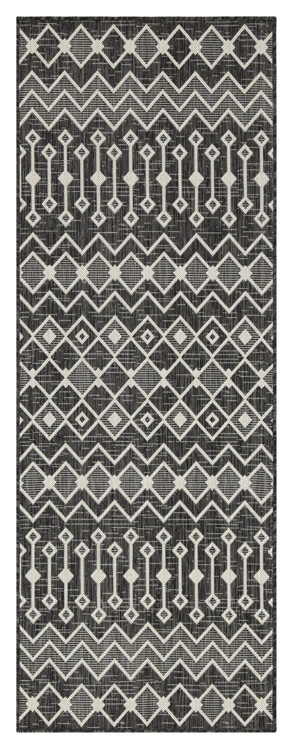 English Elm Sunshine Anthracite Indoor/Outdoor Area Rug - 7'10"X10'3" Durable Flatweave, Easy Care For Homes B186P198910-GIGA