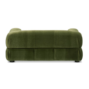 English Elm Marcel Tufted Velvet Pet Sofa Bed Bolstered Arms Stylish Small Medium Dogs Cats Olive Green B2719P448986