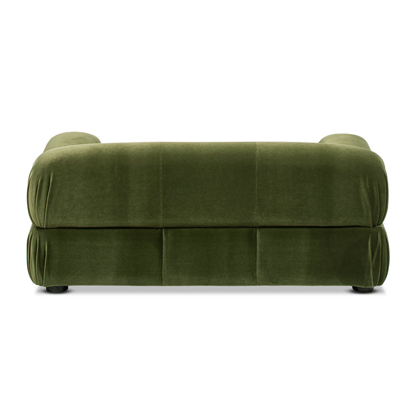 English Elm Marcel Tufted Velvet Pet Sofa Bed Bolstered Arms Stylish Small Medium Dogs Cats Olive Green B2719P448986