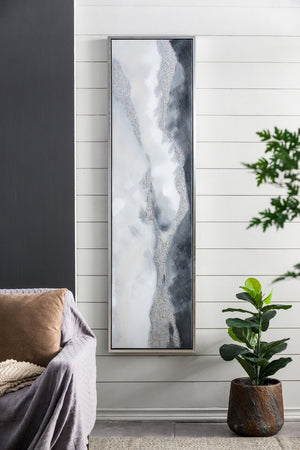 English Elm 70.9X19.7" 'See The Vision' Hand-Painted Gray Landscape Wall Art For Calming Home Décor & Focal Point W2078P313338