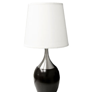 English Elm 24" Elegant Touch-Control Table Lamp - Espresso Base & White Shade For Modern Home Lighting Decor B072116158