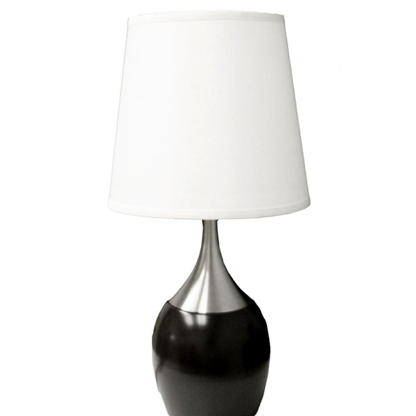 English Elm 24" Elegant Touch-Control Table Lamp - Espresso Base & White Shade For Modern Home Lighting Decor B072116158