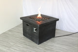 English Elm Fiber Reinforced Concrete Propane/Natural Gas Fire Pit Table