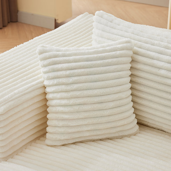 English Elm Modular cloud-inspired sectional sofa with chaise — no assembly, corduroy comfort for family rooms White W2311S00002