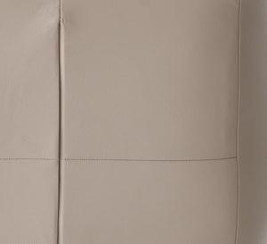 English Elm Zusa Khaki Top Grain Leather Accent Chair & Ottoman with Metal Legs, Full Foam Comfort, 19" Seat Height B2726S00390