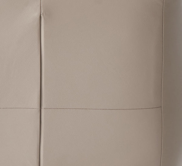 English Elm Zusa Khaki Top Grain Leather Accent Chair & Ottoman with Metal Legs, Full Foam Comfort, 19" Seat Height B2726S00390