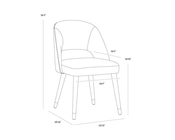 Sunpan MONAE Barrel-Back Dining Chair in Abbington Black - Vintage Charm Meets Modern Comfort & Style 107439
