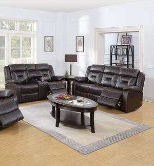 English Elm Modern Power Reclining Sofa and Loveseat Set Leatherette Tufted Living Room B011S02441