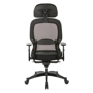 OSP Home Furnishings Pro Dlx Ergonomic Mesh Office Chair with Lumbar Support and Synchro Tilt for Long Workdays 25004