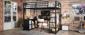 English Elm Twin House Bunk Bed with Slide Storage Stairs and Safety Rails for Kids Rooms W1580S00369
