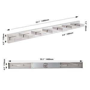 English Elm Modern Chrome Led Vanity Light - 7-Light Wall Sconce For Bathrooms, Energy-Efficient & Easy Install W2312P374923