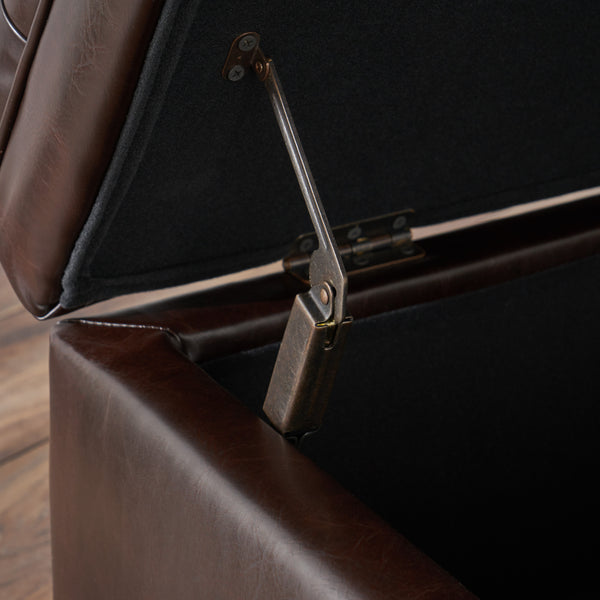 English Elm Christopher Knight Home® - Juliana Storage Ottoman - Elegant Tufted Faux Leather Bench With Hidden Storage For Your Home 57741.00BRN