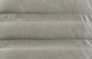 English Elm Piran Twilight top grain leather swivel chair with armless curved back for modern ergonomic comfort Gray 41.8 L x 28.6 W x 40.6 H B2726P242452