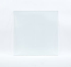 English Elm Tempered Clear Glass Square Table Top 80cm Polished Edges Modern Interior Surface W234P363933
