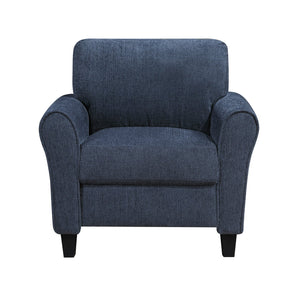 English Elm Contemporary Club Chair Pocket Coil Support Plush Chenille Upholstery Living Room Seat B011P474401